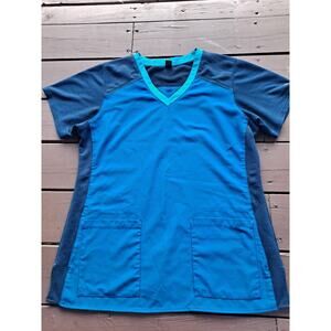 Carhartt FORCE Size MedWomens Blue Pocket Short Sleeve Scrub Utility T-Shirt 691